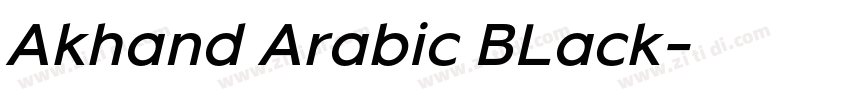 Akhand Arabic BLack字体转换